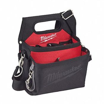 MILWAUKEE Red Tool Pouch Ballistic Polyester, 53TX79