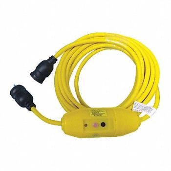 POWER FIRST Line Cord GFCI 25ft 20A Yel 125V, 53TY61