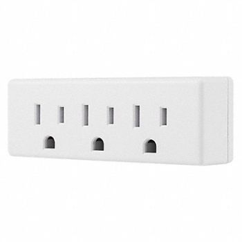 GE Plug Adapter White 5-15P 1875W, 53TZ17