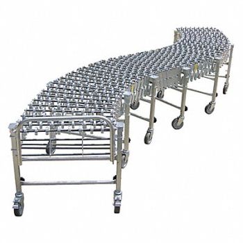 NESTAFLEX Skate Wheel Conveyor Flex 23 ft 2 Max L, 53UC58