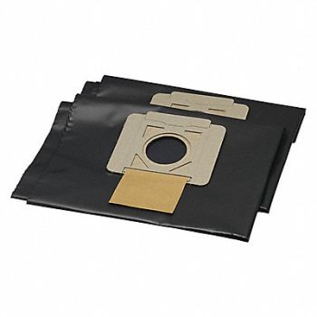 NILFISK Vacuum Bag Plastic 1-Ply Reusable PK5, 53UE44