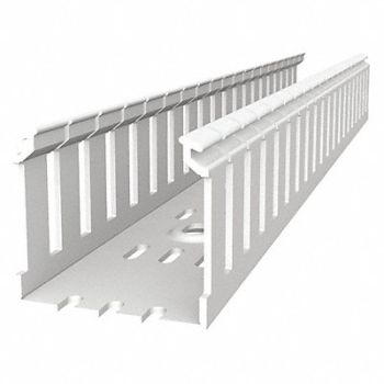 THOMAS BETTS Wiring Duct Wide Slot Wall White 6 ft L, 53UJ09