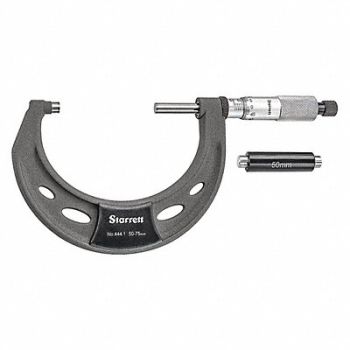 STARRETT Outside Micrometer 5 to 6 Range Ratchet, 53VC87