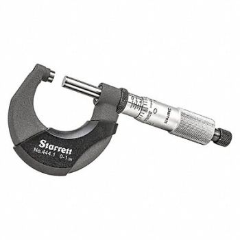 STARRETT Outside Micrometer 0 to 1 Range, 53VC94
