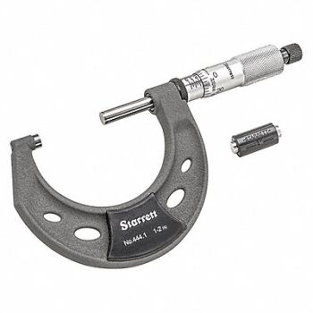 STARRETT Outside Micrometer 1 to 2 Range, 53VC95