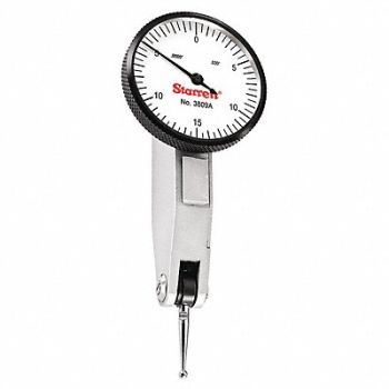 STARRETT Dial Test Indicator Set 1-1/4 White, 53VD55