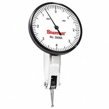 STARRETT Dial Test Indicator Set 1-9/16 White, 53VD59