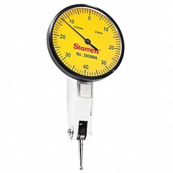 STARRETT Dial Test Indicator Set 1-9/16 Yellow, 53VD62