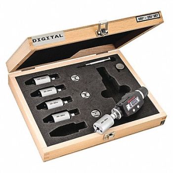 STARRETT Micrometer Set 0.080 to 0.250 Range, 53VE52