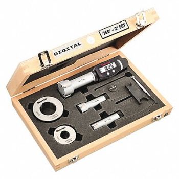 STARRETT Inside Micrometer Set 0.750 to 2 Range, 53VE55