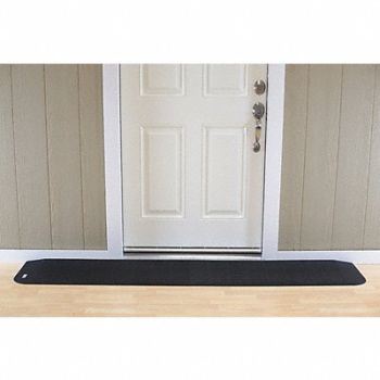 EZ EDGE ADA Compliant Ramp Matte Black 1 1/4 H, 53VF59