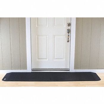 EZ EDGE ADA Compliant Ramp Matte Black 1 1/2 H, 53VF61