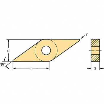 WALTER VALENITE Diamond Turning Insert VNMG Carbide, 53VK08