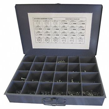 GRAINGER APPROVED HexHeadCap Screw Asrtmnt No ofPieces 714, 53WR07