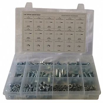 GRAINGER APPROVED HexHeadCap Screw Asrtmnt No ofPieces 225, 53WR32