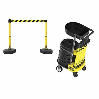 BANNER STAKES PLUS Cart Pkg w/Tray Yw/Blk Dgnl Stp Bnr, 53XV87