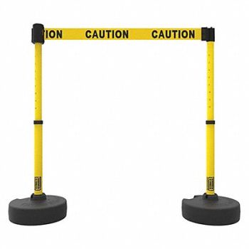BANNER STAKES PLUS Barrier Set X2 Yellow Caution, 53XV99