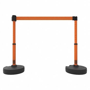 BANNER STAKES PLUS Barrier Set X2 Blank Orange Banner, 53XW21