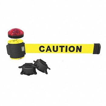 BANNER STAKES Belt Barrier Matte Yellow Belt, 53XW46