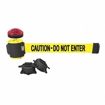 BANNER STAKES Belt Barrier Matte Yellow Belt, 53XW47