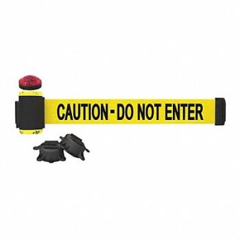 BANNER STAKES Belt Barrier Matte Yellow Belt, 53XW60