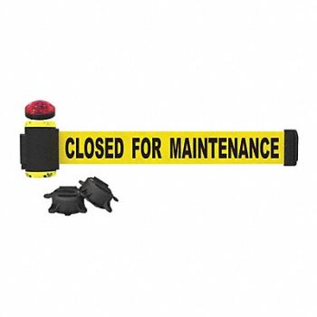 BANNER STAKES Belt Barrier Matte Yellow Belt, 53XW63