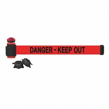 BANNER STAKES Belt Barrier Matte Red Belt, 53XW67