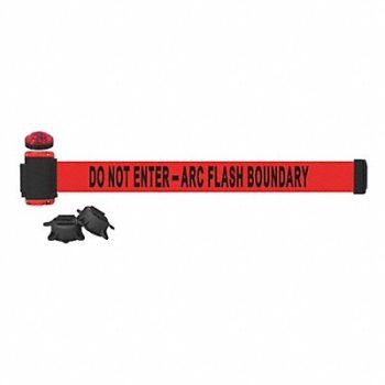 BANNER STAKES Belt Barrier Matte Red Belt, 53XW69