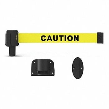 BANNER STAKES Belt Barrier Matte Yellow Belt, 53XW71