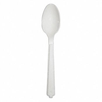 ABILITY ONE Spoon White Skilcraft Med PK100, 53YJ29