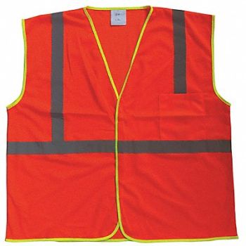 CONDOR J6012 U-Block Vest Class1 Orange/Red 4XL/5XL, 53YK38