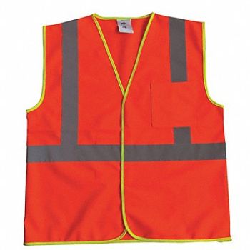 CONDOR J6013 U-Block Vest Class1 Orange/Red 2XL/3XL, 53YK45