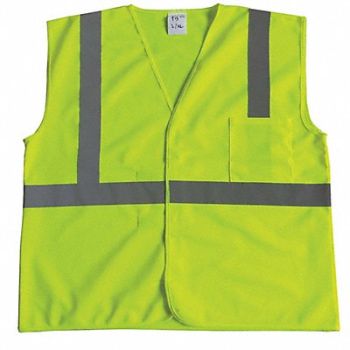 CONDOR J6017 U-Block Vest Class2 Yellow/Grn 4XL/5XL, 53YL07