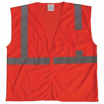 CONDOR J6018 U-Block Vest Class2 Orange/Red 4XL, 53YL14