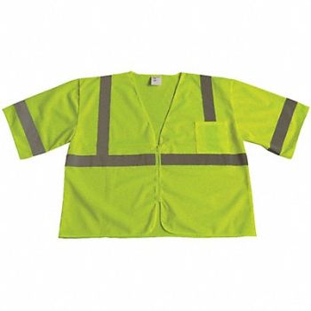 CONDOR J6024 U-Block Vest Class3 Yellow/Grn 5XL, 53YL95