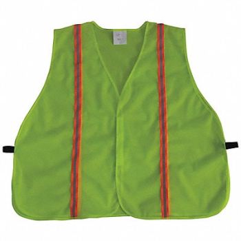 CONDOR J6025 Back Stp Vest Unrated Yellow/Grn 3XL, 53YL99
