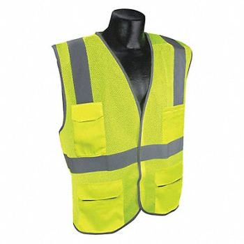 CONDOR J6026 High Visibility Vest Yellow/Green S/M, 53YM20