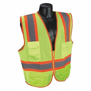 CONDOR J6027 High Visibility Vest Yellow/Green L, 53YM34