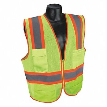 CONDOR J6027 High Visibility Vest Yellow/Green 3XL, 53YM37