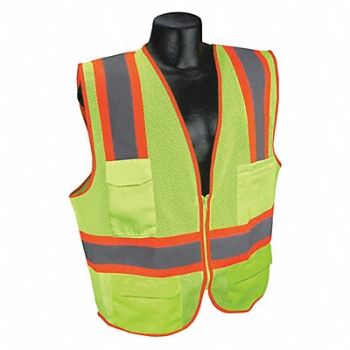 CONDOR J6027 High Visibility Vest Yellow/Green 4XL, 53YM38