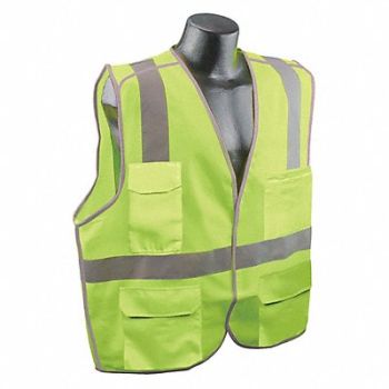 CONDOR J6033 High Visibility Vest Yellow/Green S/M, 53YN09
