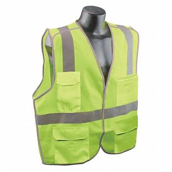 CONDOR J6033 High Visibility Vest Yllw/Green 2XL/3XL, 53YN11