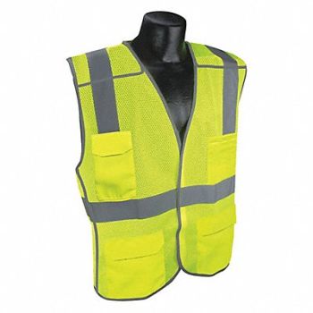 CONDOR J6036 Breakaway Vest Yellow/Green S/M, 53YN41