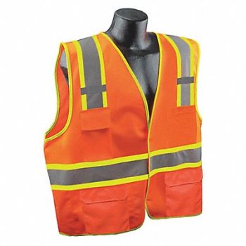 CONDOR J6039 High Visibility Vest Orange/Red 2XL/3XL, 53YN63