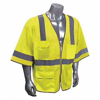 CONDOR J6040 High Visibility Vest Yellow/Green L, 53YN79