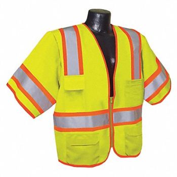 CONDOR J6047 High Visibility Vest Yellow/Green 4XL, 53YP48