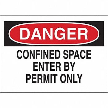 BRADY Sign Danger 7X10 Red/Bk /Wht Eng, 545H06