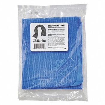 CHILL-ITS BY ERGODYNE Evaporative Cooling Towel Blue PK50, 54DF05