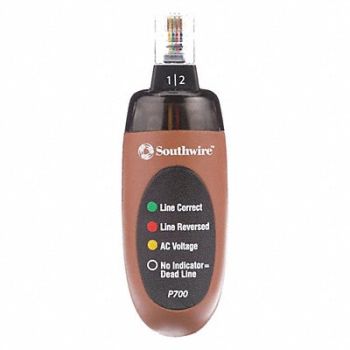SOUTHWIRE Phone Outlet Tester RJ11 Connector Type, 54DF45