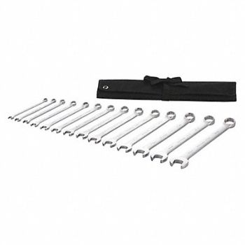 WESTWARD Combo Wrench St Steel Satin Offset, 54DG03